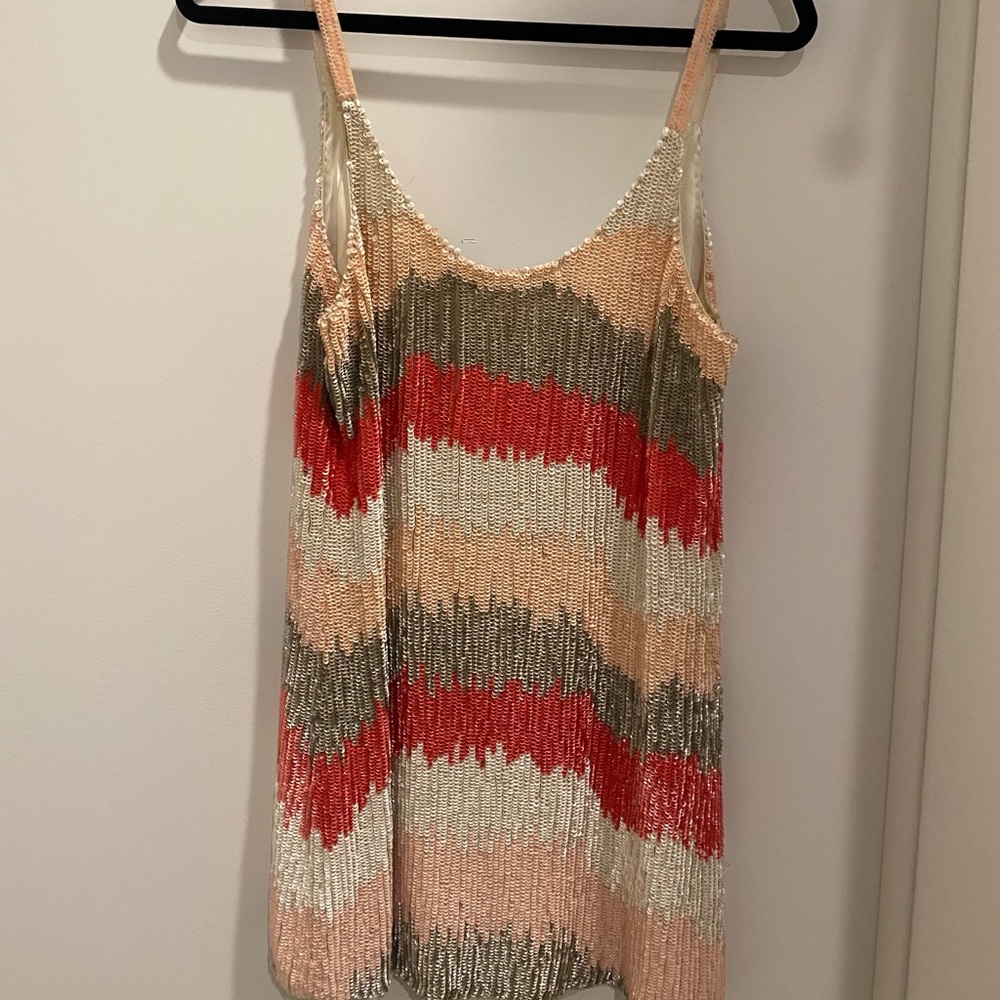 Parker Sequin Multi Color Dress Sz M